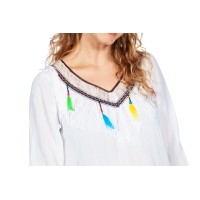 Festival blouse ibiza tuniek dames wit