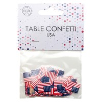 tafelconfetti amerikaanse vlaggetjes versiering tafeldecoratie amerika