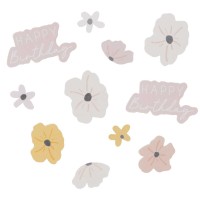 papieren verjaardag confetti floral bloemen
