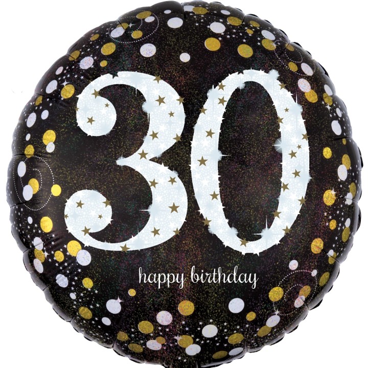 Folieballon verjaardag sparkling 30 jaar