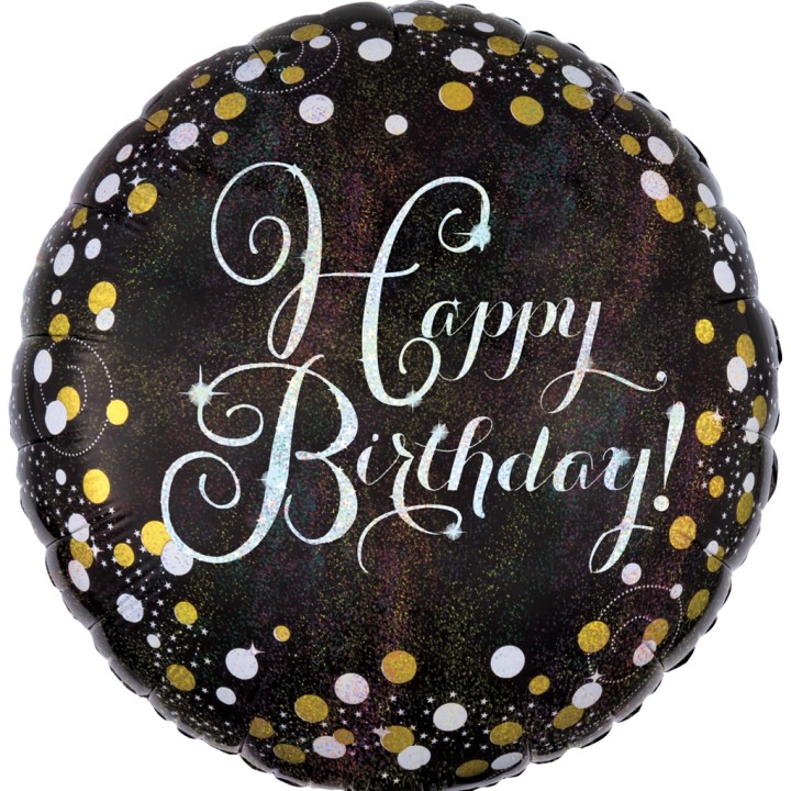 Folieballon verjaardag sparkling happy birthday