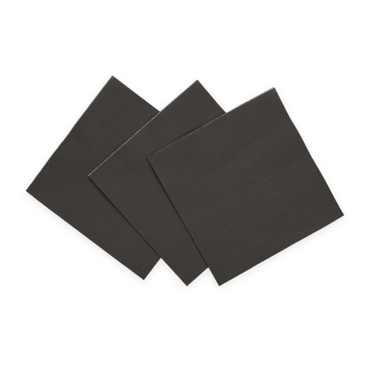 papieren servetten zwart