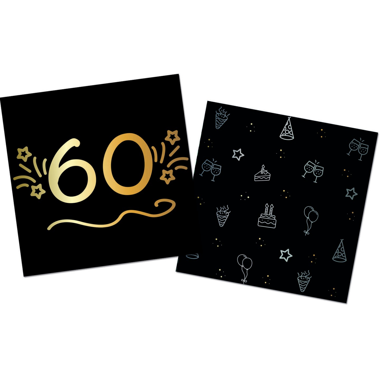 Verjaardag versiering servetten 60 jaar  feestartikelen