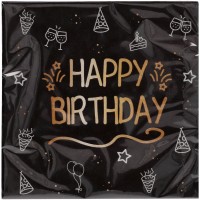 Verjaardag versiering servetten Happy Birthday feestartikelen