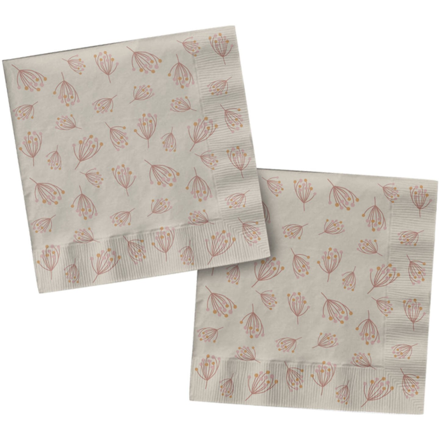 Papieren servetten roze babyborrel decoratie