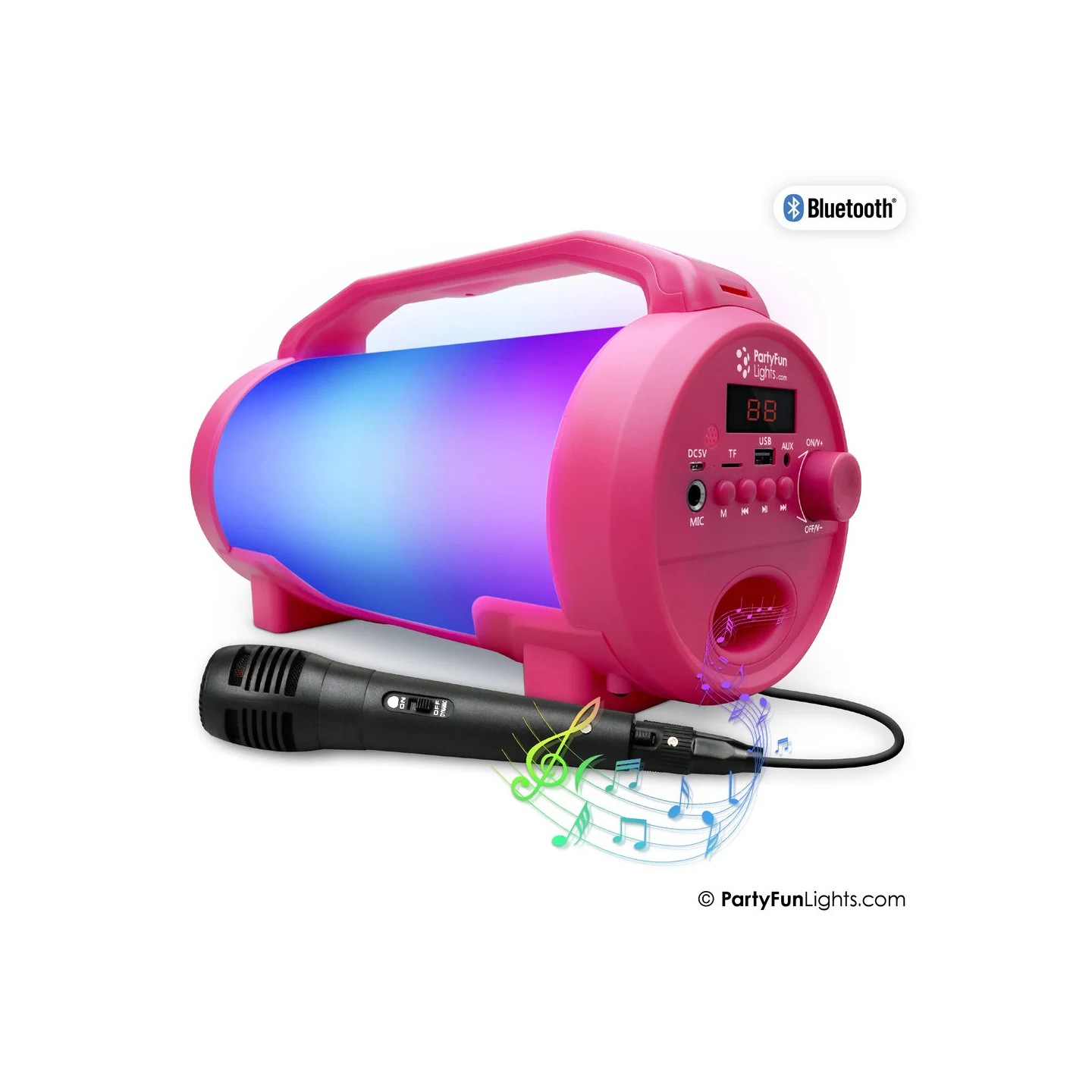 discolamp karaoke booster roze