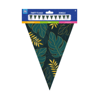 jungle thema versiering vlaggenlijn palmbladeren