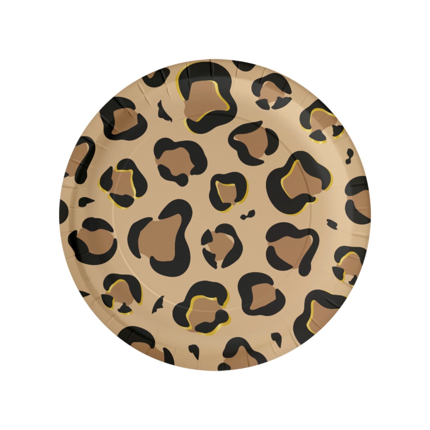 jungle thema versiering kartonnen bordjes luipaardprint