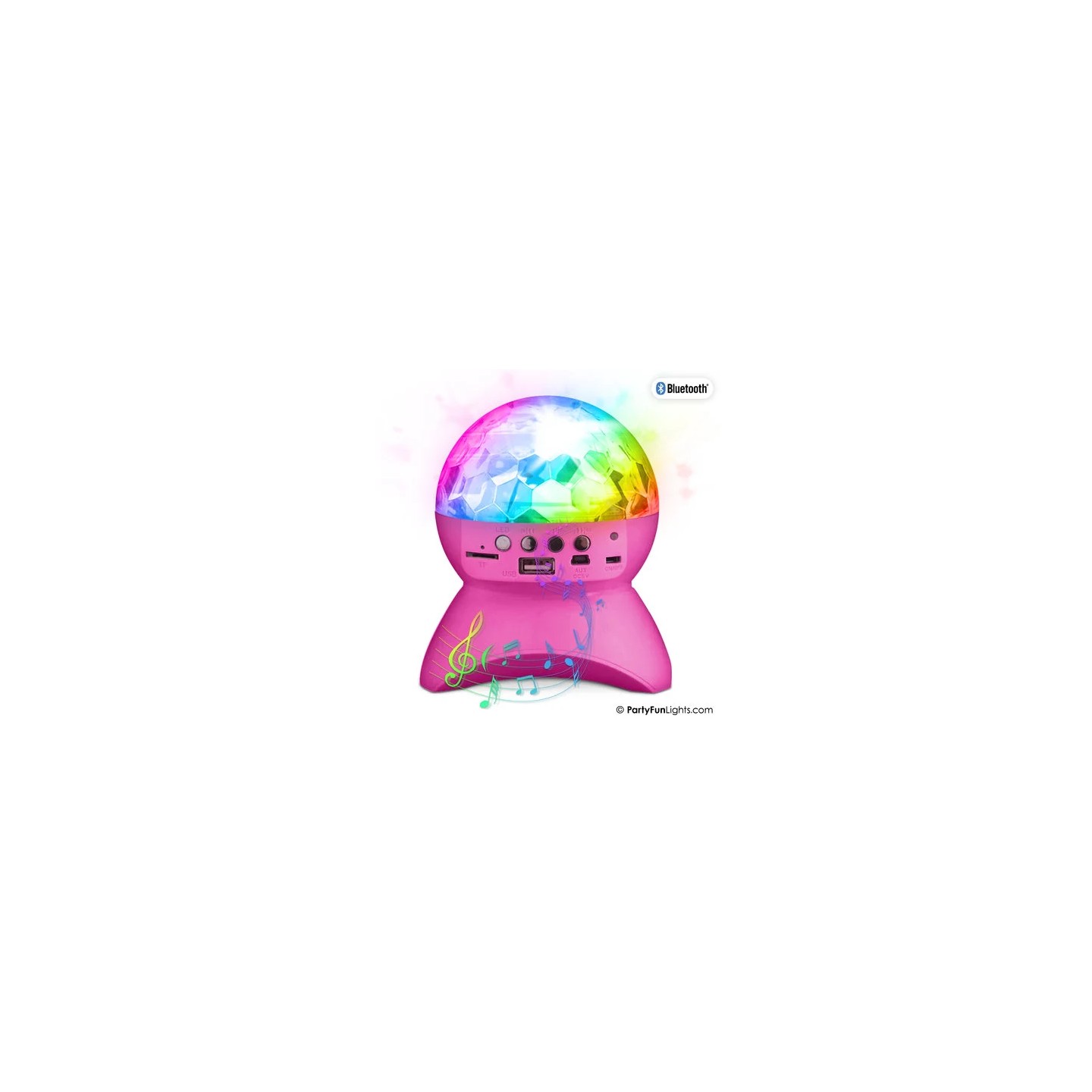 discolamp bluetooth party speaker roze