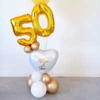 ballondecoratie 50 jaar getrouwd gouden bruiloft