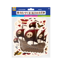piraten versiering kinderfeestje letterslinger happy birthday