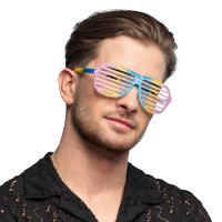 90's feestbril shutter bril regenboog