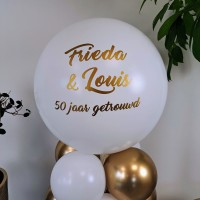 ballondecoratie 50 jaar getrouwd pilaar