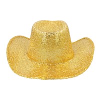 cowboyhoed goud glitter hoed festival