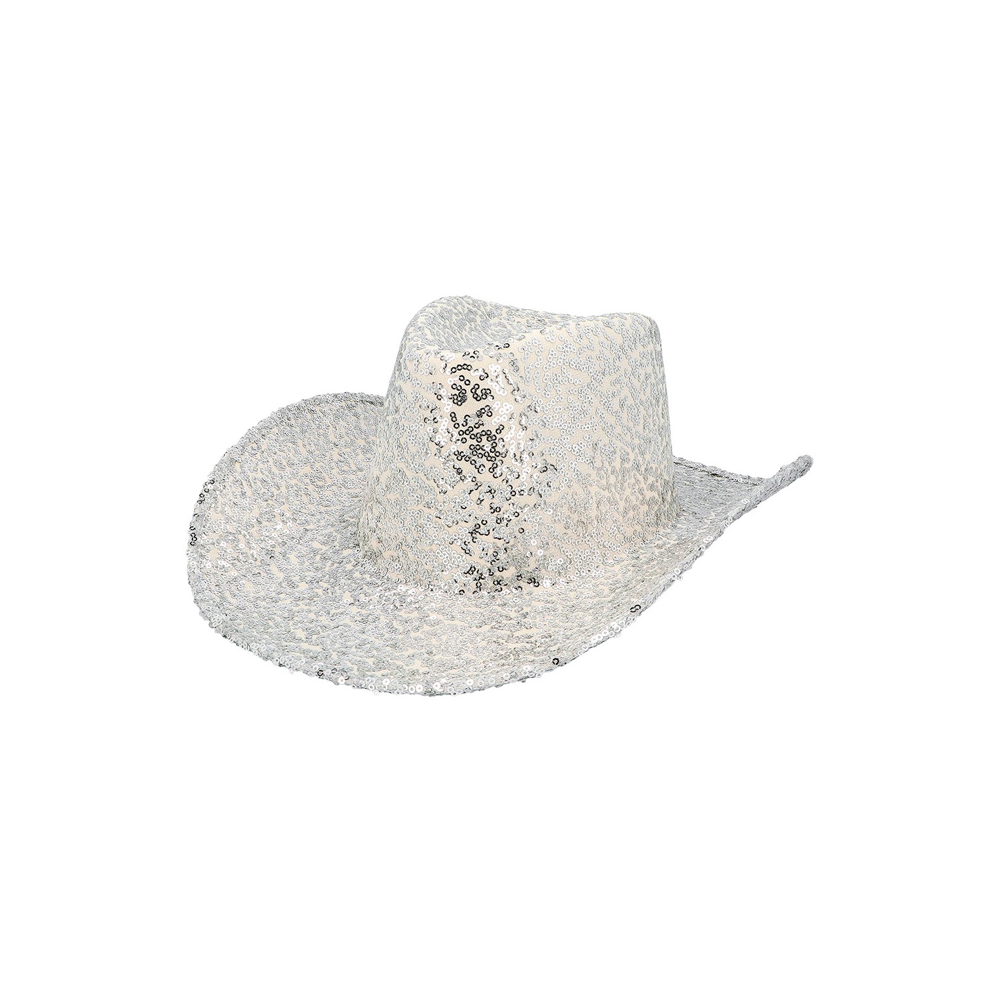 cowboyhoed zilver glitter hoed festival