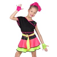 80's kleedje fluo neon kinderen