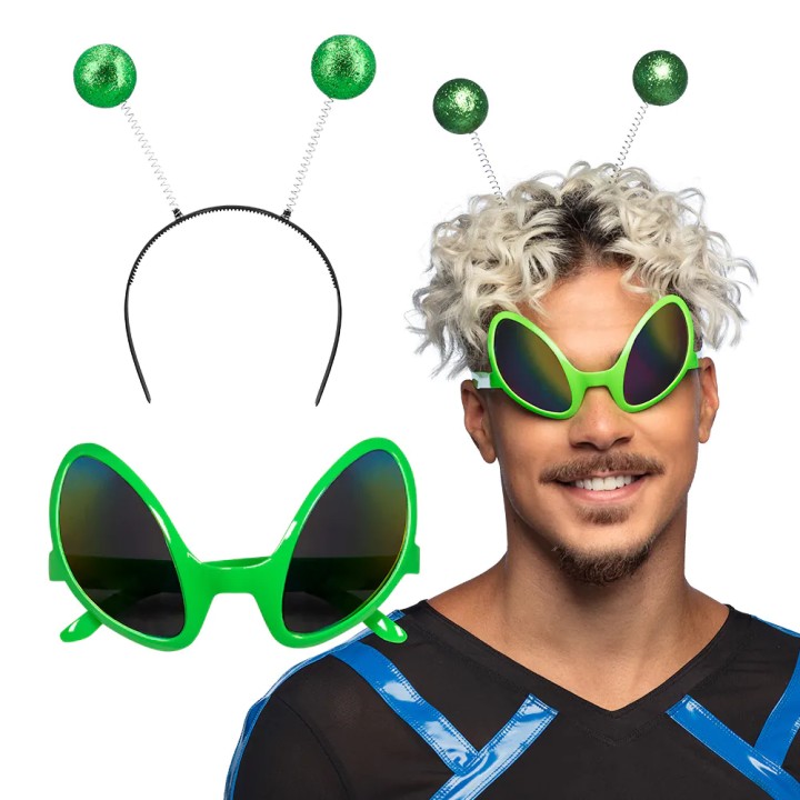 space alien verkleedset bril antennes