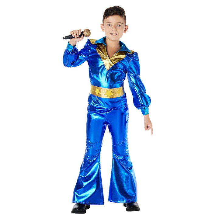 disco outfit kinderen blauw