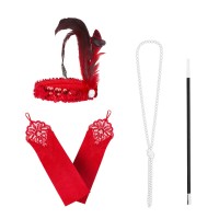 charleston jaren 20 flapper accessoires rood