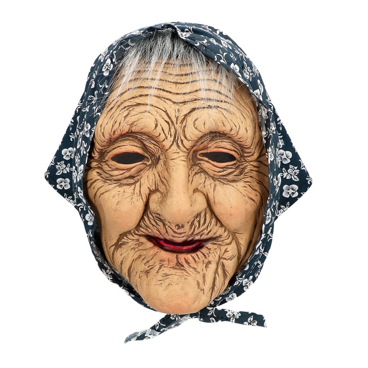 carnavals masker oude vrouw met kapje