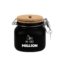 cadeau spaarpot met tekst My first million