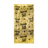 verjaardag versiering deurgordijn goud 50 jaar sarah