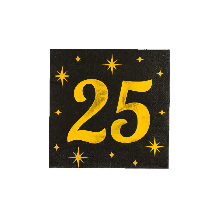 Verjaardag servetten classy party 25 jaar