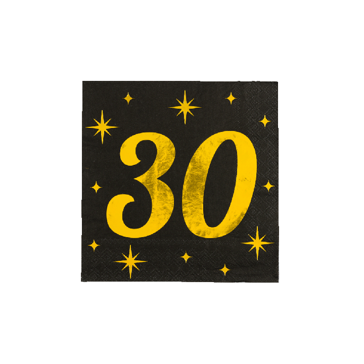 Verjaardag servetten classy party 30 jaar