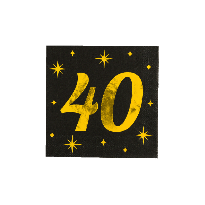 Verjaardag servetten classy party 40 jaar