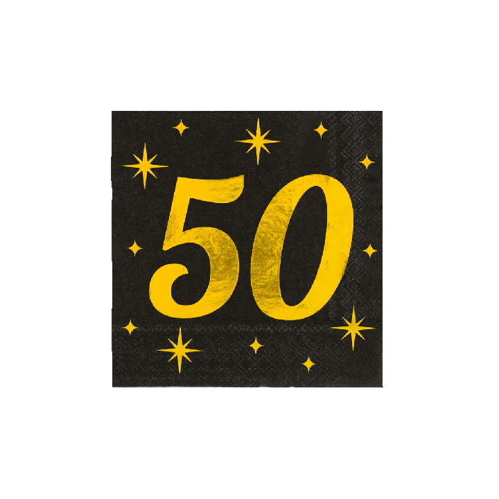 Verjaardag servetten classy party 50 jaar