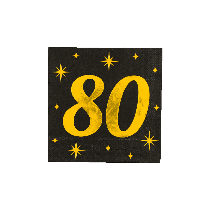 Verjaardag servetten classy party 80 jaar