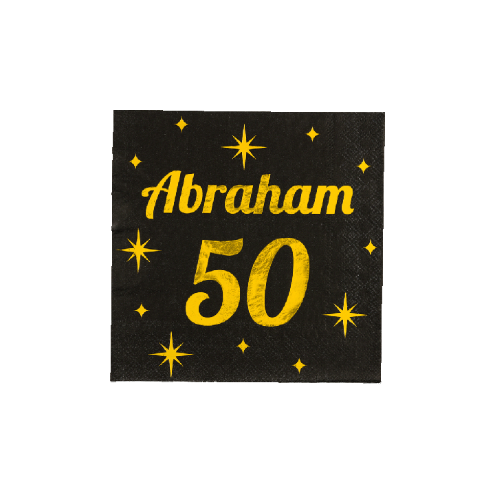 Verjaardag servetten classy party 50 jaar Abraham