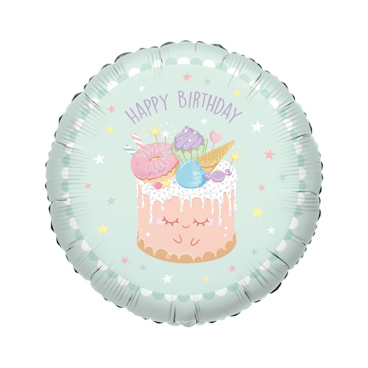 folieballon cupcake happy birthday folie ballon