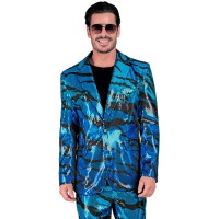 pailletten glitter blazer jasje blauw heren