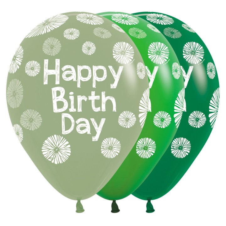 verjaardag ballonnen happy birthday groen