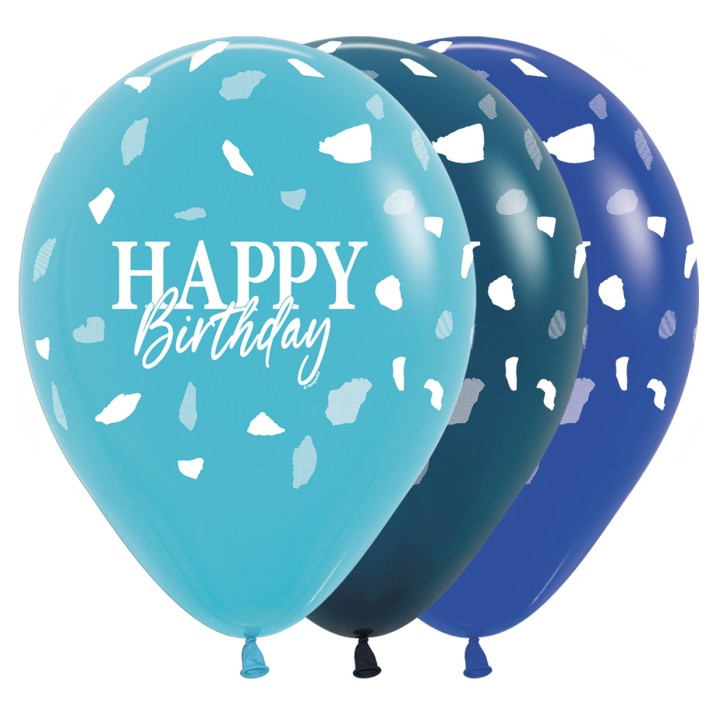 verjaardag ballonnen happy birthday blauw