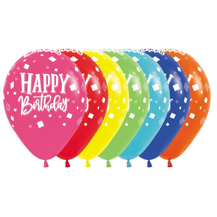 happy birthday verjaardag ballonnen mix
