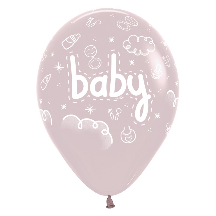 geboorte ballonnen baby oud roze