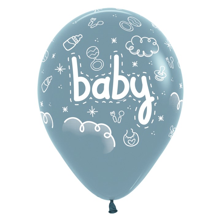 geboorte ballonnen baby blauw