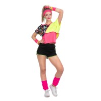 80's aerobics outfit fluo dames pakje