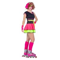 fluo 80's jurkje neon outfit dames