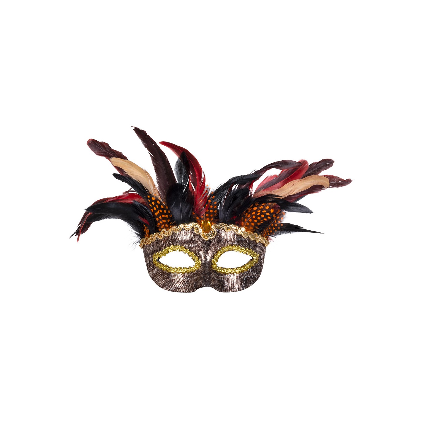 voodoo oogmasker veren halloween