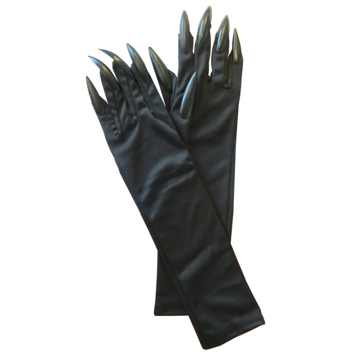 zwarte handschoenen lang nagels klauwen