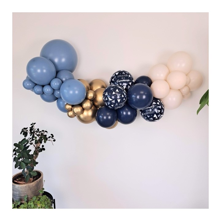 ballondecoratie communie ballonnen blauw