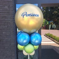 pensioen ballondecoratie met naam