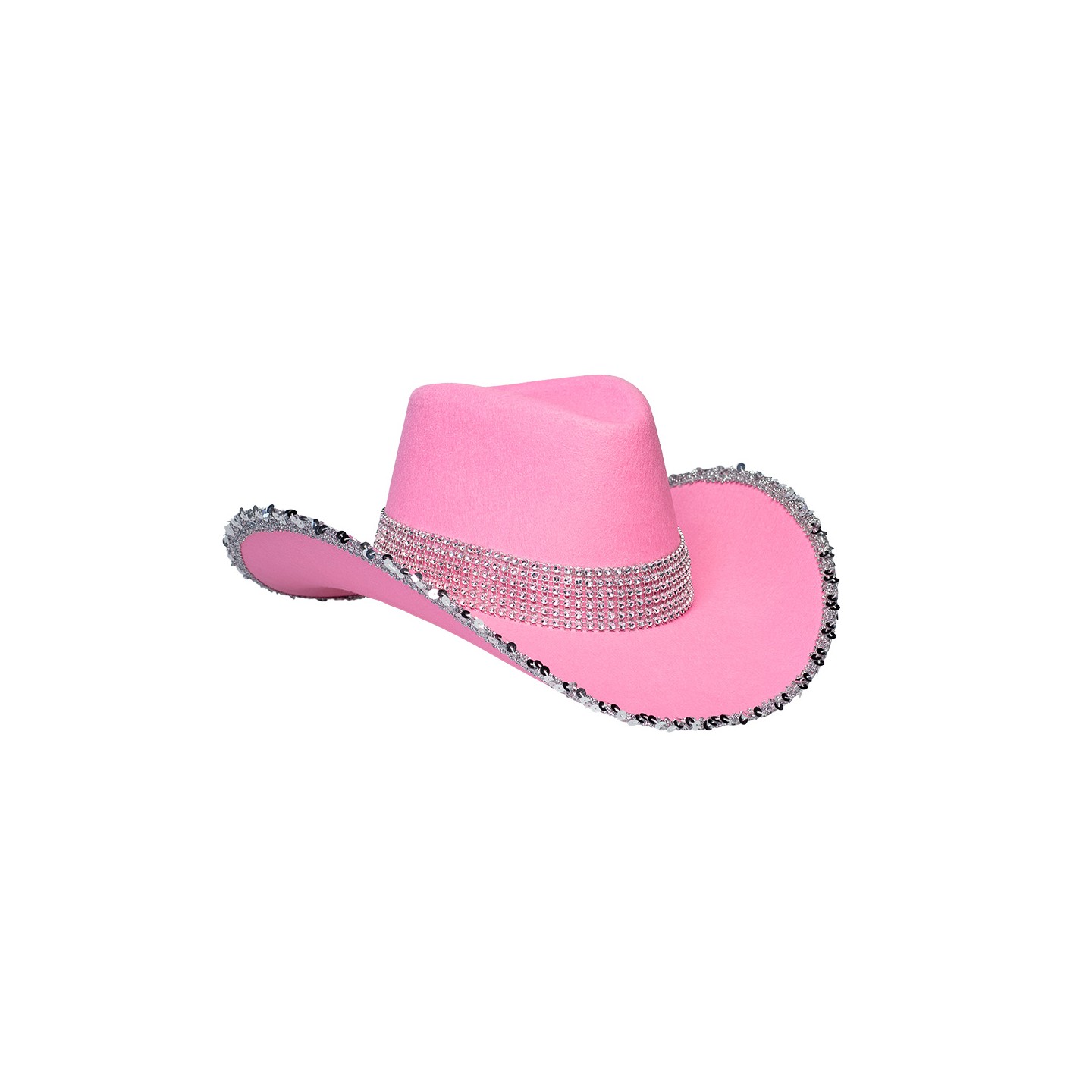 cowboyhoed glitter roze festival