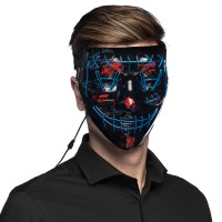 lichtgevend killer smile masker LED licht blauw