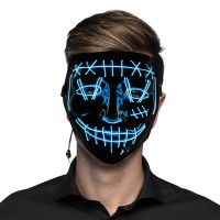 lichtgevend killer smile masker LED licht blauw