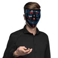 lichtgevend killer smile masker LED licht blauw