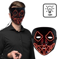 lichtgevend killer smile masker LED licht rood